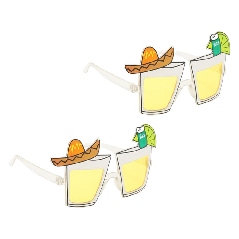 2 gab. Funky Brilles Havaju dekors Vasaras ballīšu piederumi Foto rekvizīti Prom Luau Saulesbrilles