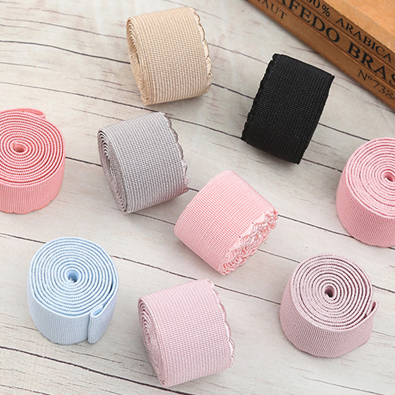 10 m elastīga siksna, mežģīņu apdare, pusmēness mala neilona elastīga lente, kas paredzēta DIY galvas saitei apakšveļai plecu siksna apģērbu šūšanas piederumi