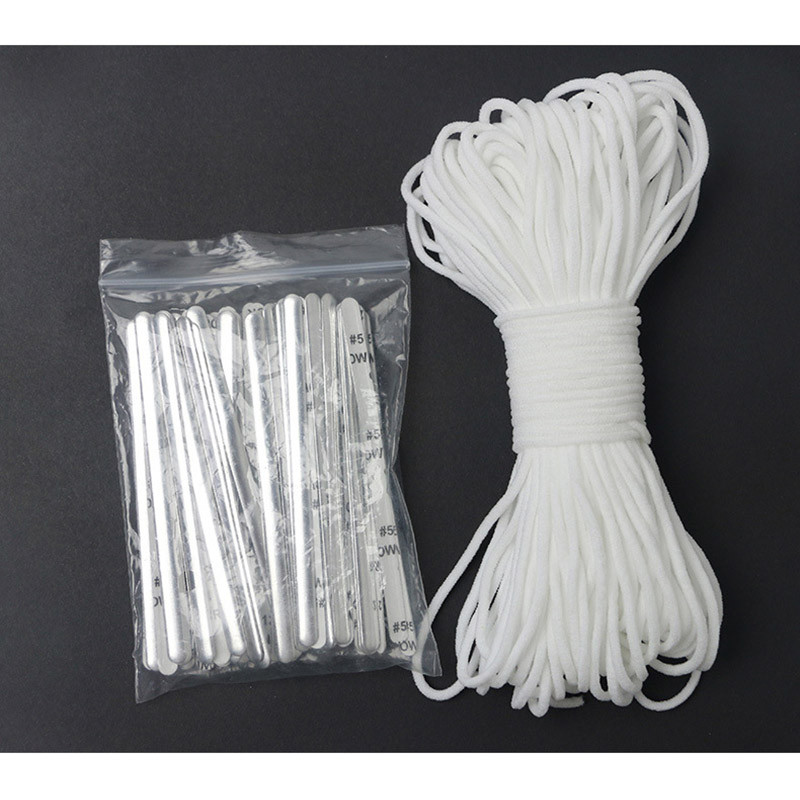 50/100PC Deguna Stieples Deguna Klipu Tilts Metāla Plakans Regulējams Maskas Pagarinājuma Josta DIY Mask Deguna Klipu Tilts Izgatavošanas Piederumi Rīki