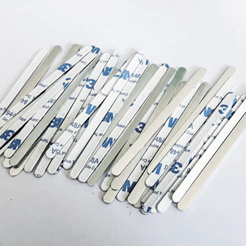 50/100PC Deguna Stieples Deguna Klipu Tilts Metāla Plakans Regulējams Maskas Pagarinājuma Josta DIY Mask Deguna Klipu Tilts Izgatavošanas Piederumi Rīki