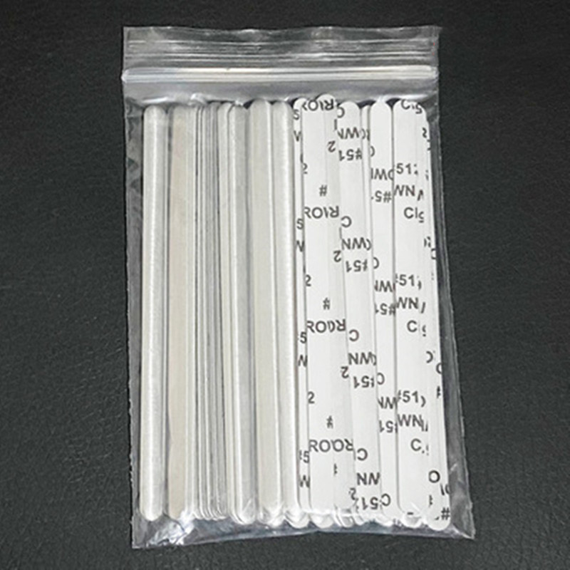 50/100PC Deguna Stieples Deguna Klipu Tilts Metāla Plakans Regulējams Maskas Pagarinājuma Josta DIY Mask Deguna Klipu Tilts Izgatavošanas Piederumi Rīki