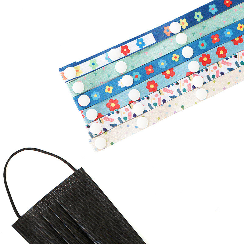 1gab Maskas iekarināšanas virve Jauka sejas maska štrope Maskas turētājs Regulējams Bezizsekots Ausu pakarināšanas virve Daudzkrāsaina āra bērnu bērniem