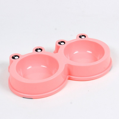 Cat Bowl Μπολ για σκύλους Πόσιμο νερό Ταΐζοντας Μονοκόμματο Διπλό Μπολ Κατοικίδιου από ανοξείδωτο ατσάλι Σχήμα Βάτραχου Μπολ για κατοικίδια Σκεύη τροφής για κατοικίδια Pet Pro