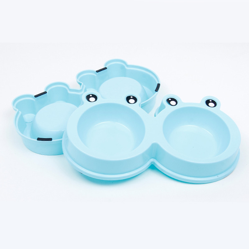 Cat Bowl Μπολ για σκύλους Πόσιμο νερό Ταΐζοντας Μονοκόμματο Διπλό Μπολ Κατοικίδιου από ανοξείδωτο ατσάλι Σχήμα Βάτραχου Μπολ για κατοικίδια Σκεύη τροφής για κατοικίδια Pet Pro