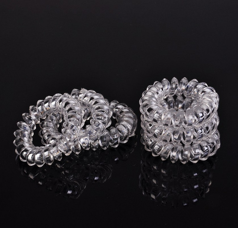 6gab. Modes dāmu meiteņu elastīgās gumijas matu saites lentes virve Caurspīdīgas želejas telefona gredzena matu gumijas zirgastes turētājs