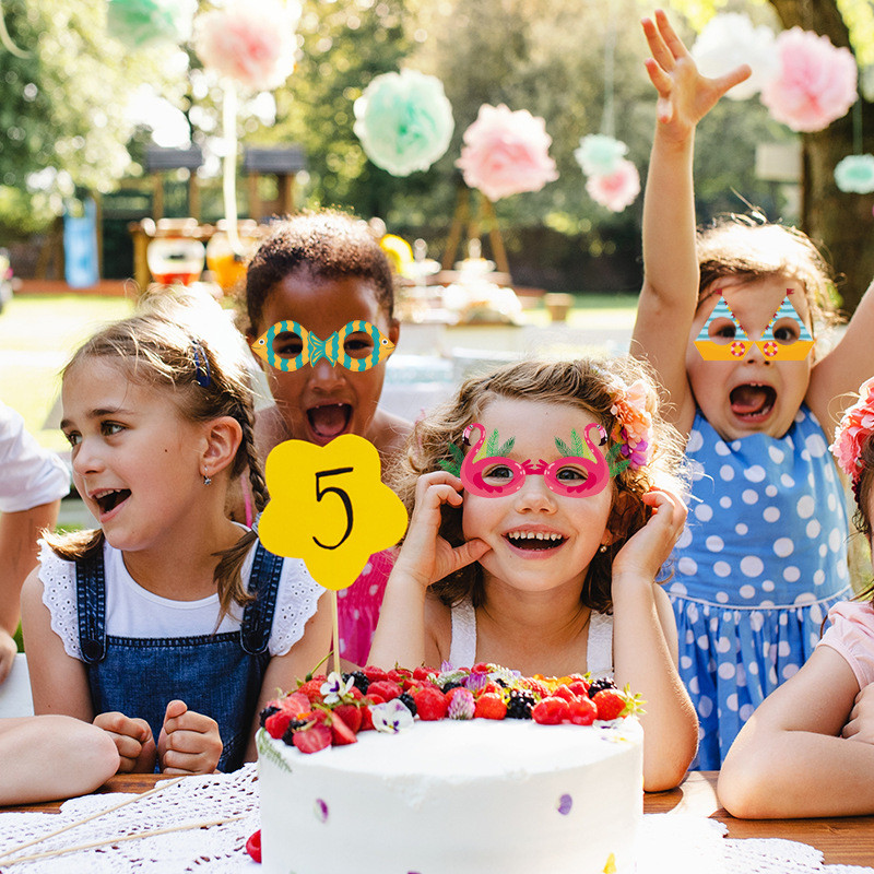 12 gab Hawaiian Luau ballīšu brilles Luau foto kabīnes rekvizīti Tropiskās ballīšu brilles havajiešu ballīšu dekorēšanai ballītes