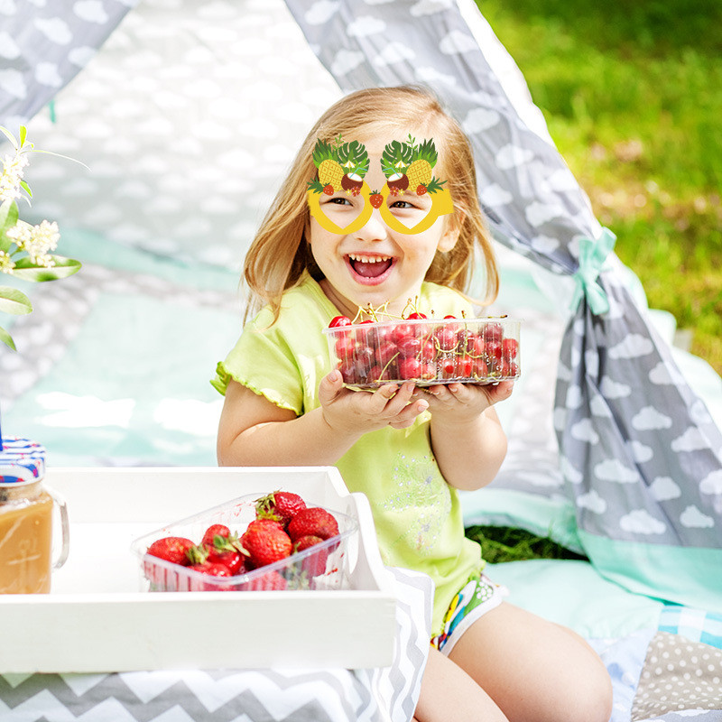 12 gab Hawaiian Luau ballīšu brilles Luau foto kabīnes rekvizīti Tropiskās ballīšu brilles havajiešu ballīšu dekorēšanai ballītes