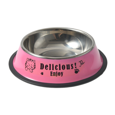 Lolojumdzīvnieku suņu nerūsējošā tērauda bļodas Neslīdošas Pretkrītošas, izturīgas kaķu suņu barošanas trauks kucēnam nerūsējošā tērauda barošanas bļoda
