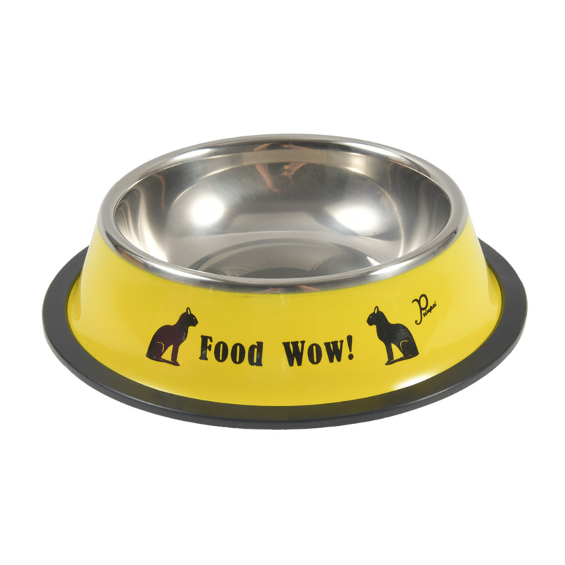 Lolojumdzīvnieku suņu nerūsējošā tērauda bļodas Neslīdošas Pretkrītošas, izturīgas kaķu suņu barošanas trauks kucēnam nerūsējošā tērauda barošanas bļoda