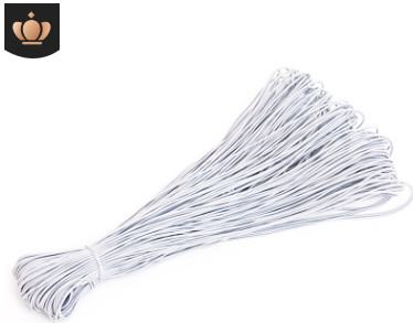 2,5 mm krāsaina, augsti elastīga apaļa elastīga lente apaļa elastīga virve gumijas josla elastīga līnija DIY šūšanas piederumi 5 metri