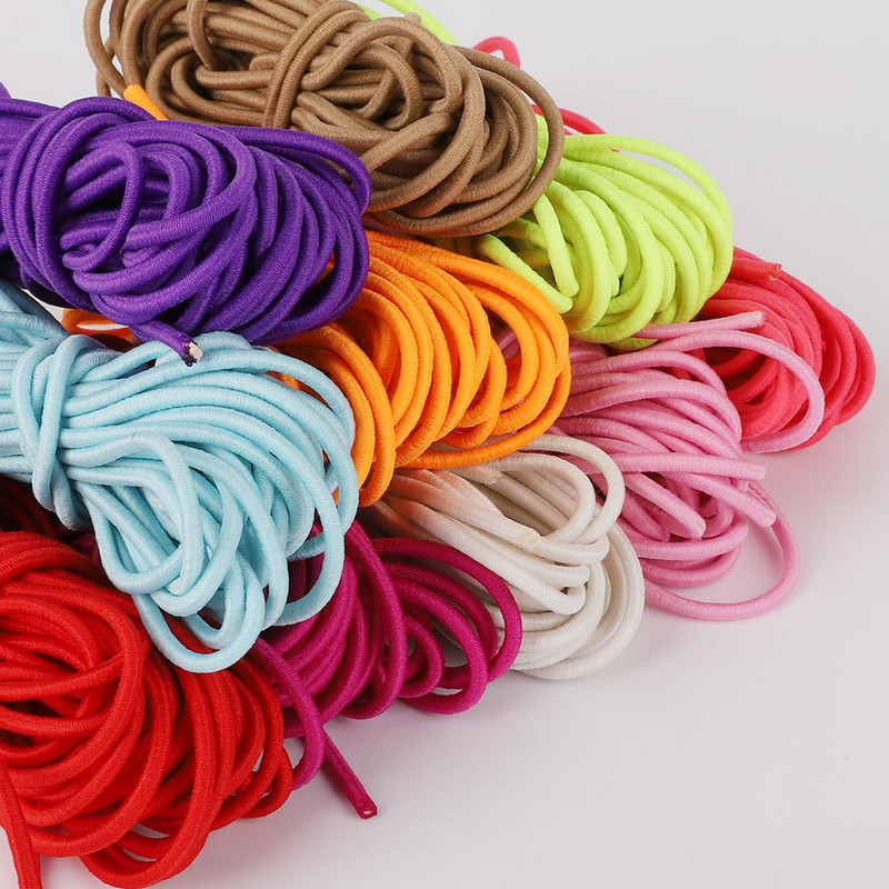 5M 15Colors Pick Round 2,5mm Elastic Band Elastic Line Ελαστικό σχοινί Λάστιχο μέσης DIY Αξεσουάρ ραπτικής χειροτεχνίας