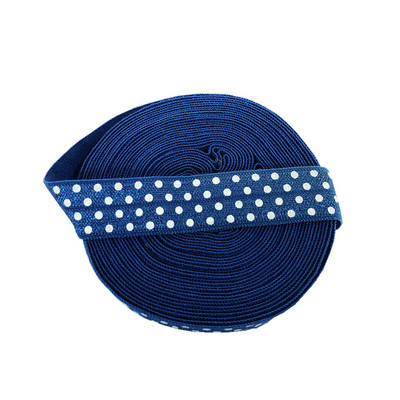 5 méter, 16 mm-es színes pöttyös nyomtatás, ráhajtva rugalmas FOE baba fejpánt, barkácsolás ünnepi parti varrás hajpánt pánt dekoratív