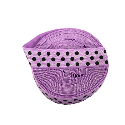 5 méter, 16 mm-es színes pöttyös nyomtatás, ráhajtva rugalmas FOE baba fejpánt, barkácsolás ünnepi parti varrás hajpánt pánt dekoratív