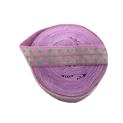 5 méter, 16 mm-es színes pöttyös nyomtatás, ráhajtva rugalmas FOE baba fejpánt, barkácsolás ünnepi parti varrás hajpánt pánt dekoratív