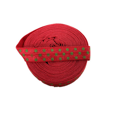 5 méter, 16 mm-es színes pöttyös nyomtatás, ráhajtva rugalmas FOE baba fejpánt, barkácsolás ünnepi parti varrás hajpánt pánt dekoratív