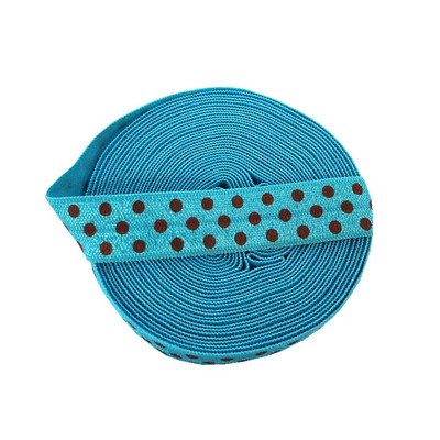 5 méter, 16 mm-es színes pöttyös nyomtatás, ráhajtva rugalmas FOE baba fejpánt, barkácsolás ünnepi parti varrás hajpánt pánt dekoratív