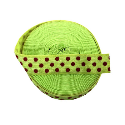 5 méter, 16 mm-es színes pöttyös nyomtatás, ráhajtva rugalmas FOE baba fejpánt, barkácsolás ünnepi parti varrás hajpánt pánt dekoratív