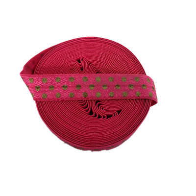 5 méter, 16 mm-es színes pöttyös nyomtatás, ráhajtva rugalmas FOE baba fejpánt, barkácsolás ünnepi parti varrás hajpánt pánt dekoratív