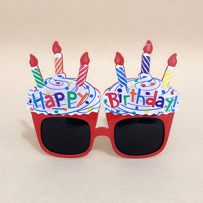 1db Boldog születésnapi szemüvegek Vicces újdonság szemüvegek gyertyás napszemüvegek parti szemüvegek parti kellékek születésnapi ajándék gyerekeknek