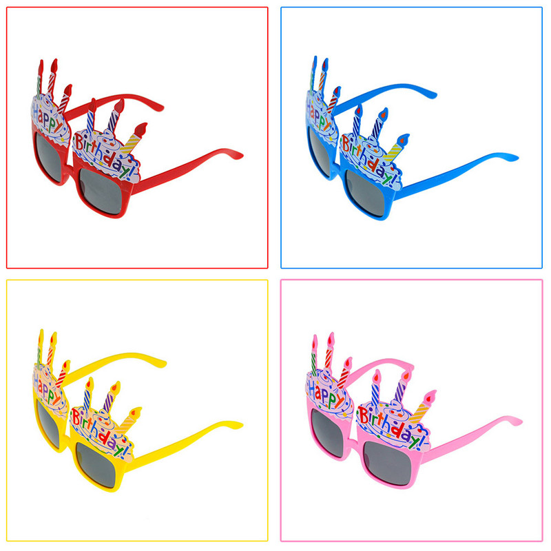 1db Boldog születésnapi szemüvegek Vicces újdonság szemüvegek gyertyás napszemüvegek parti szemüvegek parti kellékek születésnapi ajándék gyerekeknek