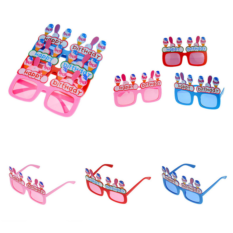 1db Boldog születésnapi szemüvegek Vicces újdonság szemüvegek gyertyás napszemüvegek parti szemüvegek parti kellékek születésnapi ajándék gyerekeknek