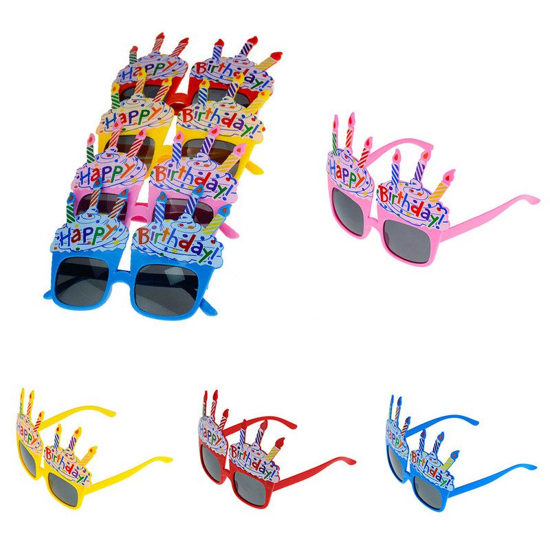 1db Boldog születésnapi szemüvegek Vicces újdonság szemüvegek gyertyás napszemüvegek parti szemüvegek parti kellékek születésnapi ajándék gyerekeknek