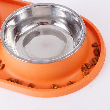 Хранилки с двойна купа Анти-мравки Анти-преобръщане Силиконова купа против задушаване Slow Food Леген за кучета Slow Food от неръждаема стомана