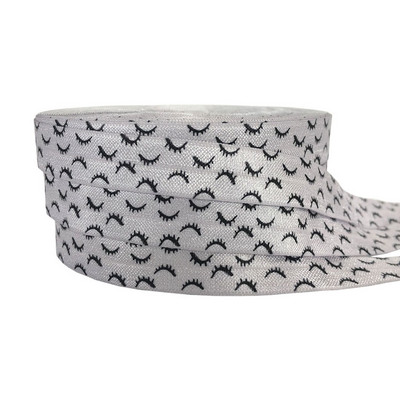 10 Y 16 mm skropstu apdruka, salocīta pāri elastīgai FOE spandekssaitei, bērnu matu saitei, galvas saitei, kleitai, mežģīņu apdarei, šūšanai.