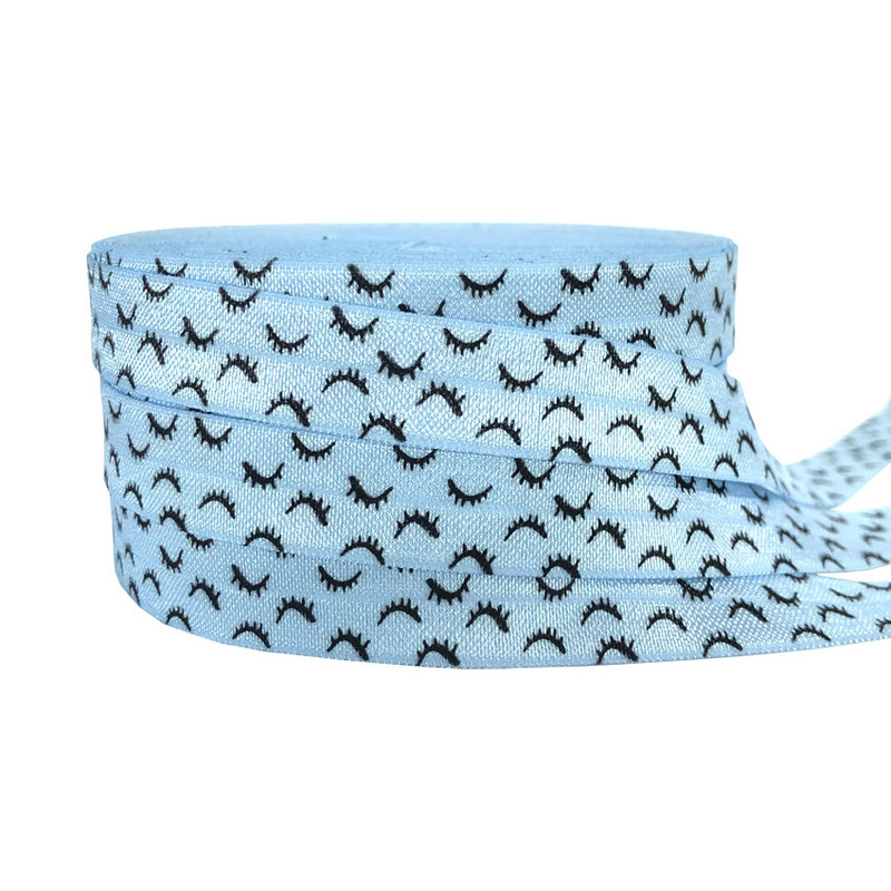 10 Y 16 mm skropstu apdruka, salocīta pāri elastīgai FOE spandekssaitei, bērnu matu saitei, galvas saitei, kleitai, mežģīņu apdarei, šūšanai.