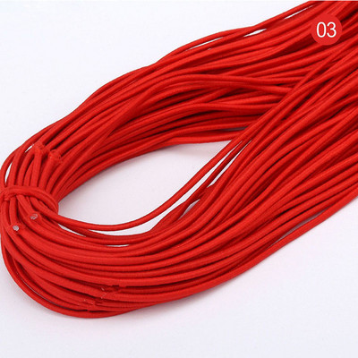 2 mm krāsaina augstas kvalitātes apaļa elastīga lente apaļa elastīga virve gumijas lente elastīga līnija DIY šūšanas piederumi 5 jardi