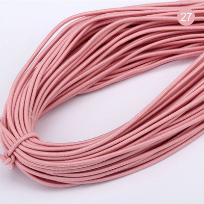 2 mm krāsaina augstas kvalitātes apaļa elastīga lente apaļa elastīga virve gumijas lente elastīga līnija DIY šūšanas piederumi 5 jardi