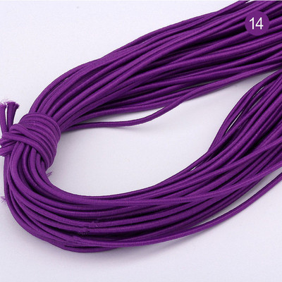 2 mm krāsaina augstas kvalitātes apaļa elastīga lente apaļa elastīga virve gumijas lente elastīga līnija DIY šūšanas piederumi 5 jardi