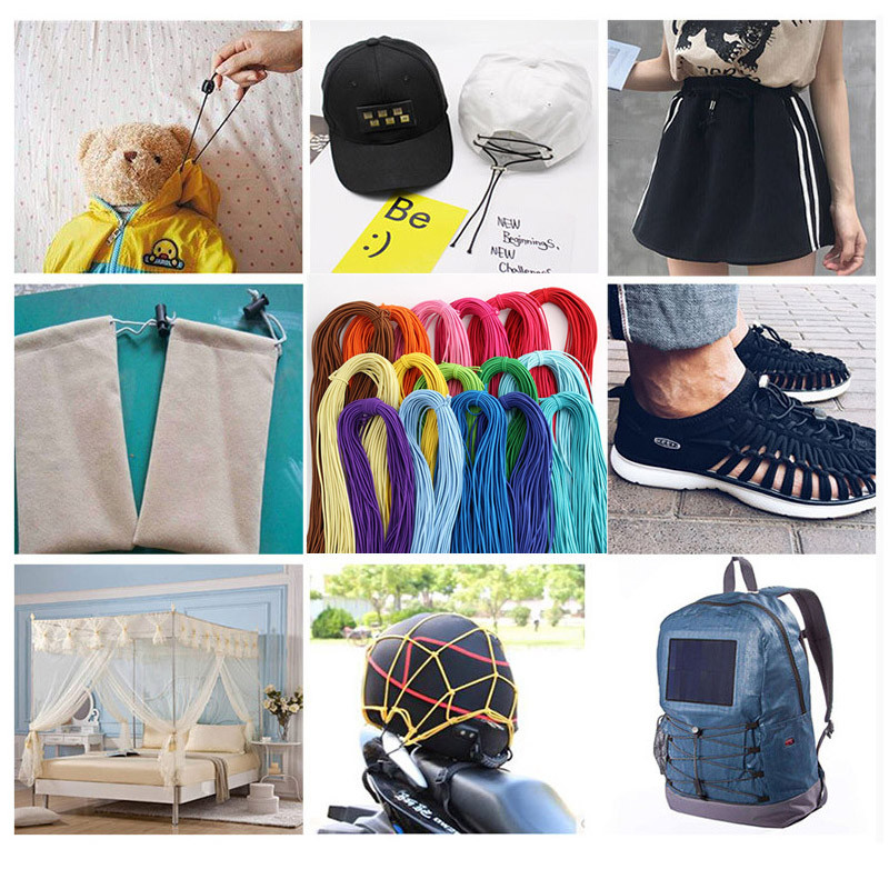 2 mm krāsaina augstas kvalitātes apaļa elastīga lente apaļa elastīga virve gumijas lente elastīga līnija DIY šūšanas piederumi 5 jardi