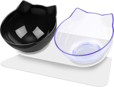 ATUBAN kaķu bļodas, kaķu barības bļodas ar augstu noliekšanu, pret vemšanas kaķēnu bļodas kucēniem un zaķiem, ortopēdiskās kaķu bļodas kaķiem