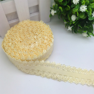 ÚJ Hot 5 Yards 3/4" 20 mm-es csipke, többcélú, összehajtható, rugalmas spandex szatén szalag