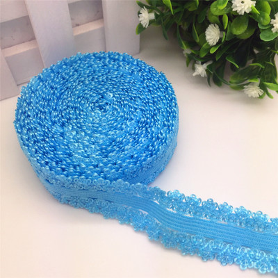 ÚJ Hot 5 Yards 3/4" 20 mm-es csipke, többcélú, összehajtható, rugalmas spandex szatén szalag