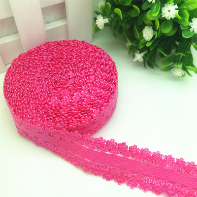 ÚJ Hot 5 Yards 3/4" 20 mm-es csipke, többcélú, összehajtható, rugalmas spandex szatén szalag