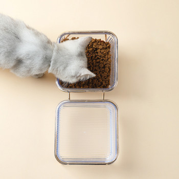 Αντιολισθητικό διπλό μπολ για γάτες Διαφανές μπολ για σκύλους με βάση για τροφοδοσία κατοικίδιων ζώων Μπολ για σκύλους γάτες Τροφή Μπολ για τροφοδοσία κατοικίδιων ζώων Προϊόντα