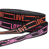 4cm LOVE Elastic Bands Ζακάρ Εκτύπωση Λαστιχάκι Stretch Ρούχα Δαντέλα Κορδέλα Μέση Ώμος DIY Αξεσουάρ ενδυμάτων 1M