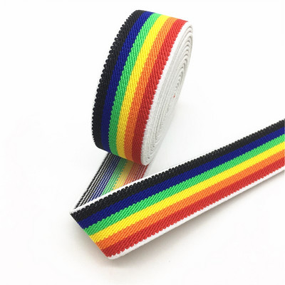 25 mm krāsainas mirdzošas elastīgās lentes Augstas kvalitātes neilona mīkstas elastīgās lentes apģērba biksēm DIY šūšanas piederumi 1 metrs