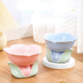 Kaķa puķu bļoda, pacelta keramikas lolojumdzīvnieku dzeršana ēdināšana Mazie suņi Paaugstināti Neslīdoši barošanas piederumi Kaķiem kucēnu produkti