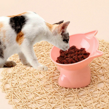 Μπολ κατοικίδιων Μεγάλης χωρητικότητας λοξό στόμα Χαριτωμένο σχήμα γάτας Σχήμα γάτας Σκύλος Διανομέας τροφής τροφοδοσίας κατοικίδιων προμήθειες κατοικίδιων