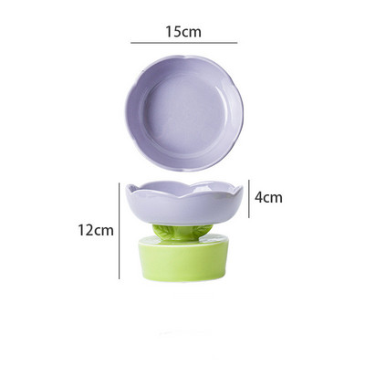 2023 Jauki mājdzīvnieku bļoda mājdzīvnieku priekšmeti Radoši zieda formas bļoda kaķu barības bļoda Keramika Ūdens bļoda mājdzīvnieku piederumi kaķiem Mājdzīvnieku produkti