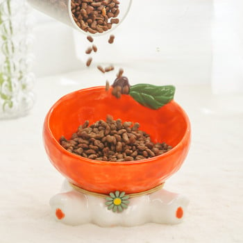 Κεραμικό μπολ φρούτων γάτας Ανυψωμένο μπολ με τροφή για ζώα συντροφιάς Μπολ με νερό μεγαλωμένα μικρά σκυλιά με κλίση Τροφές φαγητού για κουτάβια Αξεσουάρ για γάτες