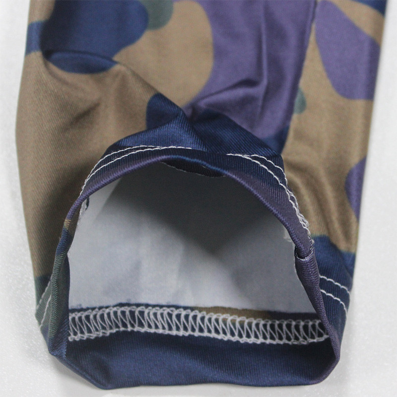 Őszi divat terepszínű nyomtatás Anglia nagy méretű ruhák női kerek nyakú kötött hosszú ujjú táska csípő lábszárközépig érő ruhák