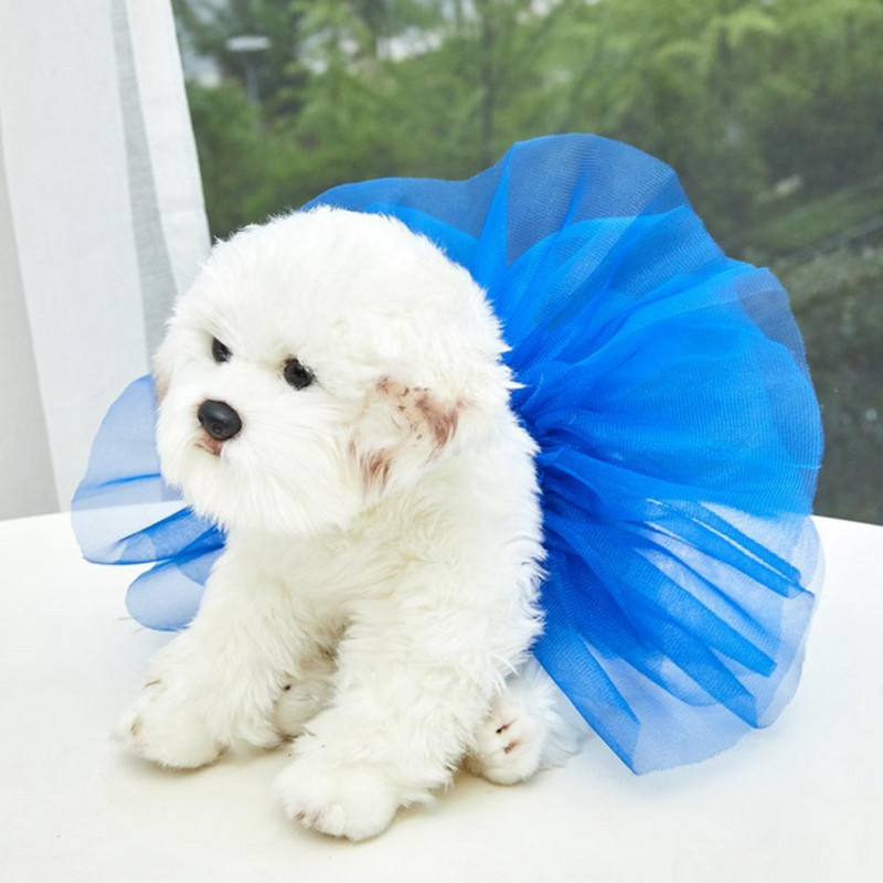 Suknelė šuniukui Puikus šuniuko šuniuko sijonas naminių gėlių suknelė, apsauganti odą katės sijonas Vasaros kačiuko drabužiai šunų komplektai gimtadienio proga