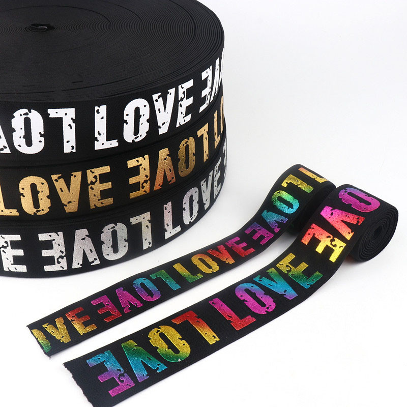 2/2,5/3/4 cm gumiszalagok nejlon jacquard szerelem gumiszalag betű LOVE típusú rugalmas pánt DIY nadrág öv varrás kiegészítők 1M