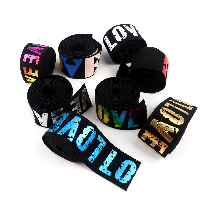 2/2,5/3/4 cm gumiszalagok nejlon jacquard szerelem gumiszalag betű LOVE típusú rugalmas pánt DIY nadrág öv varrás kiegészítők 1M