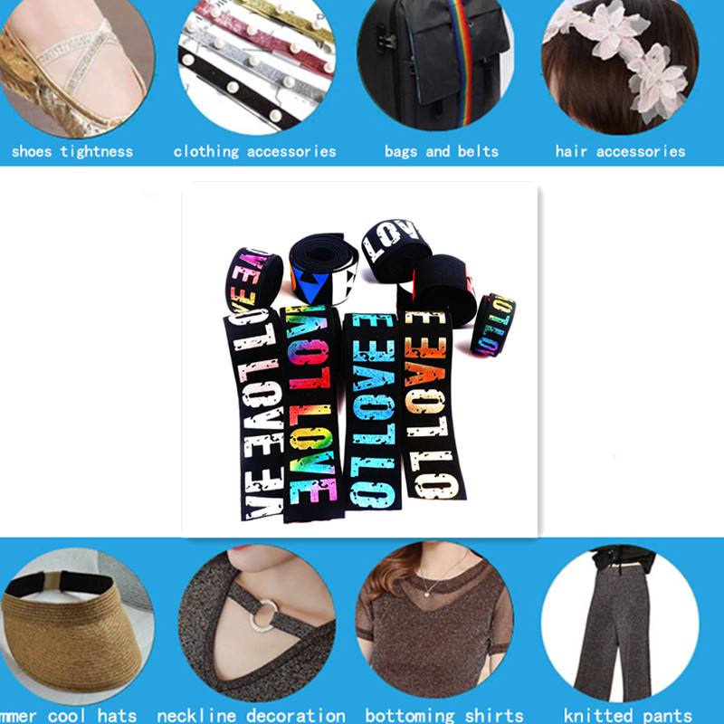 2/2,5/3/4 cm gumiszalagok nejlon jacquard szerelem gumiszalag betű LOVE típusú rugalmas pánt DIY nadrág öv varrás kiegészítők 1M