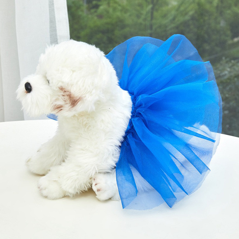 Naujas šunų tutu sijonas Princesės katės suknelė su gyvūnu Minkšta tiulė Cosplay buldogo suknelė Vasarinė šuniuko suknelė mažam augintiniui